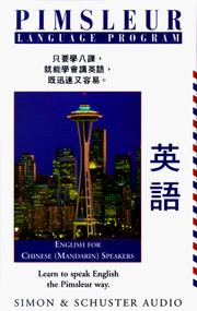 Cover of: English: English for Chinese (Mandarin) Speakers (Pimsleur Language Program)