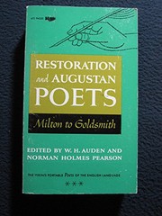 Cover of: Restoration and Augustan poets: Milton to Goldsmith