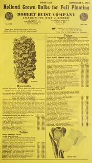 Cover of: Holland grown bulbs for fall planting: price list, September 1, 1953
