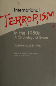 Cover of: International terrorism in the 1980s: a chronology of events