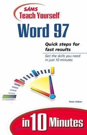 Cover of: Sams teach yourself Microsoft Word 97 in 10 minutes