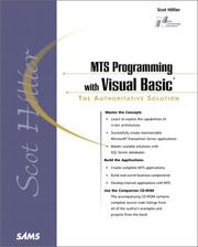 Cover of: MTS programming with Visual Basic