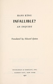Cover of: Infallible?: an inquiry