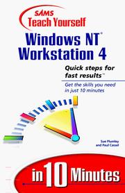 Cover of: Sams teach yourself Windows NT Workstation 4 in 10 minutes