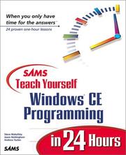 Sams teach yourself Windows CE programming in 24 hours