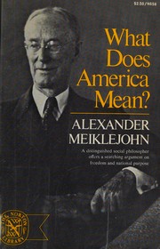 Cover of: What does America mean?