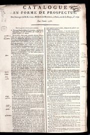 Catalogue en forme de prospectus des ouvrages de M. Buc'hoz, me decin de Monsieur, a   Paris, rue de la Harpe, no. 109 by Pierre-Joseph Buc'hoz