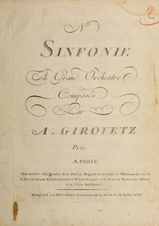Cover of: Sinfonie ℗♭ grand orchestre [in C major]