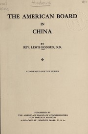 Cover of: The American Board in China