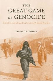 Cover of: The great game of genocide by Donald Bloxham