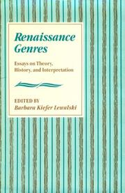 Renaissance genres : essays on theory, history and interpretation