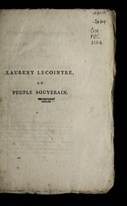 Laurent Lecointre, au peuple souverain by Laurent Lecointre