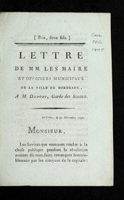 Cover of: ... Lettre