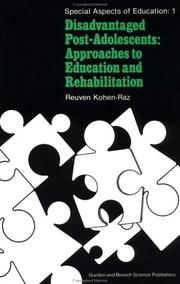 Cover of: Disadvantaged post-adolescents: approaches to education and rehabilitation