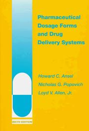 Cover of: Pharmaceutical dosage forms and drug delivery systems