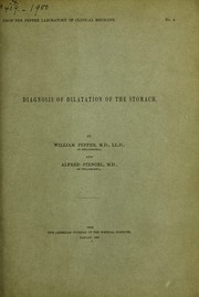 Cover of: Diagnosis of dilatation of the stomach