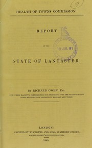 Cover of: Report on the state of Lancaster