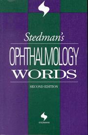 Cover of: Stedman's Ophthalmology Words