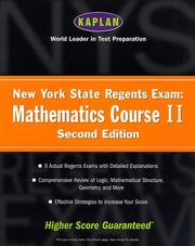 Cover of: Kaplan New York State Regents Exam: Mathematics Course II, Second Edition