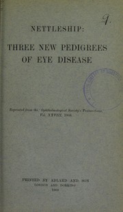 Cover of: Three new pedigrees of eye disease