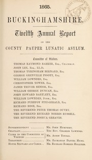 Cover of: Twelfth annual report on the County Pauper Lunatic Asylum