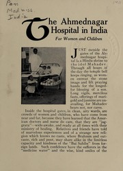 The Ahmednagar Hospital in India for Women and Children by American Board of Commissioners for Foreign Missions