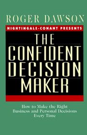 Cover of: Confident Decision M by Roger Dawson