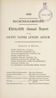 Cover of: Thirty-fifth annual report on the County Pauper Lunatic Asylum