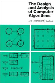 Cover of: The Design and Analysis of Computer Algorithms