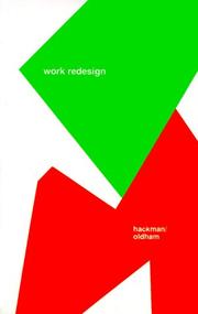 Cover of: Work redesign by J. Richard Hackman