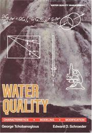 Cover of: Water quality: characteristics, modeling, modification