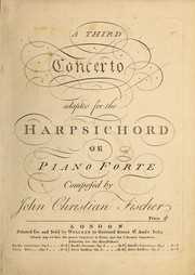 Cover of: A third concerto, adapted for the harpsicord or piano forte
