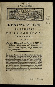 Cover of: ... De nonciation du Re giment de Languedoc, Infanterie