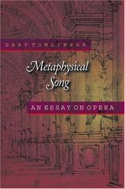 Cover of: Metaphysical song: an essay on opera