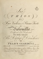 Cover of: Six trios for two violins & piano forte or violoncello, opera 30