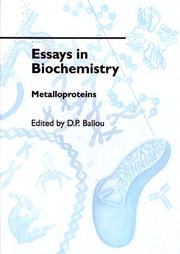 Cover of: Essays in Biochemistry Volume 34