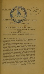 Cover of: Eosinophilia associated with hydatid disease