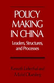 Cover of: Policy making in China: leaders, structures, and processes