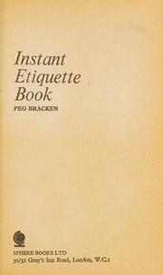 Cover of: Instant etiquette book
