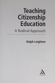 Cover of: Teaching citizenship education: a radical approach