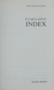 Cover of: Israel Pocket Library: Cumulative Index (Israel Pocket Library, volume 0 of 16)