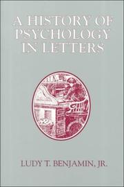Cover of: A history of psychology in letters