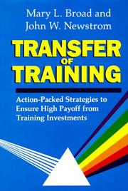 Transfer of training by Mary L. Broad