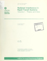 Cover of: Radiated interference in rapid transit systems: theory and data
