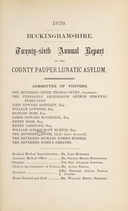 Cover of: Twenty-sixth annual report on the County Pauper Lunatic Asylum