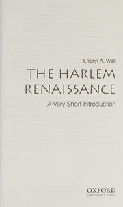 Cover of: The Harlem Renaissance: A Very Short Introduction