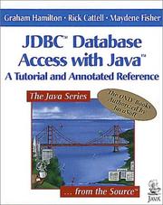 Cover of: JDBC database access with Java by Graham Hamilton