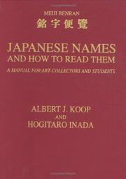 Japanese Names and How to Read Them by H. Inada