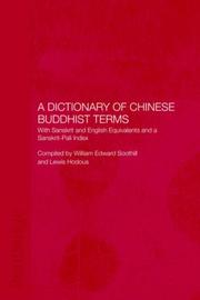 Cover of: A Dictionary of Chinese Buddhist Terms: With Sanskrit and English Equivalents and a Sanskrit-Pali Index