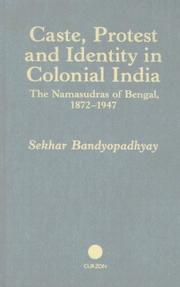 Caste, protest and identity in colonial India : the Namasudras of Bengal, 1872-1947